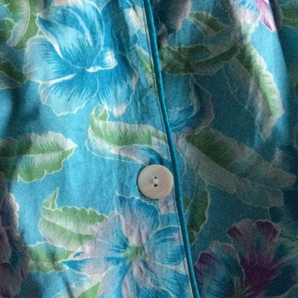 Vintage blue floral print dress - Picture 9 of 9